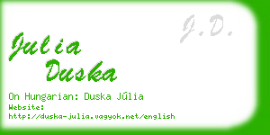 julia duska business card